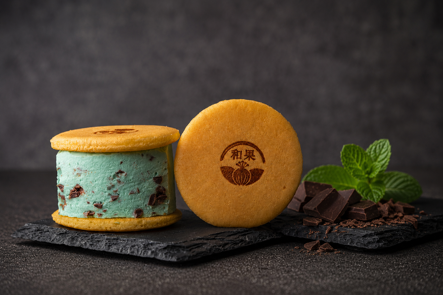 夏の新作!チョコミント和かろん。